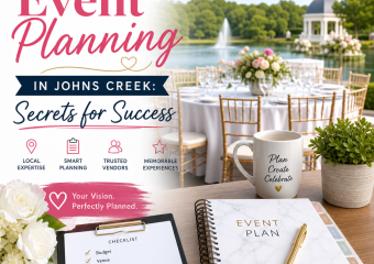 Elegant outdoor event setup in Johns Creek with planning checklist and stress-free event tips.